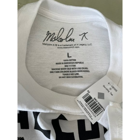Malcolm X "Stumbling Is Not Falling" Graphic Short Sleeve Crew Neck Tee - Large - Picture 10 of 10
